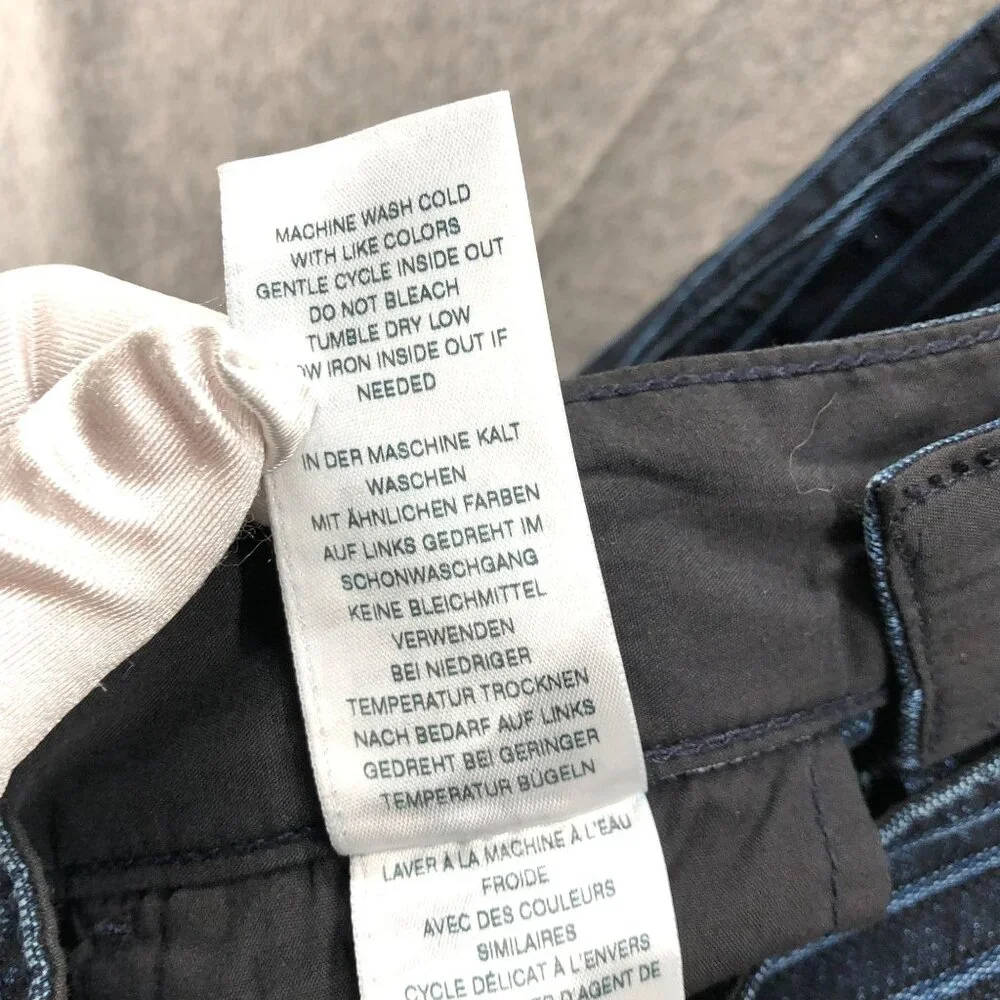 True Religion Devin‎ Cropped Trouser Jeans Mens 32 Blue Striped Dark Wash